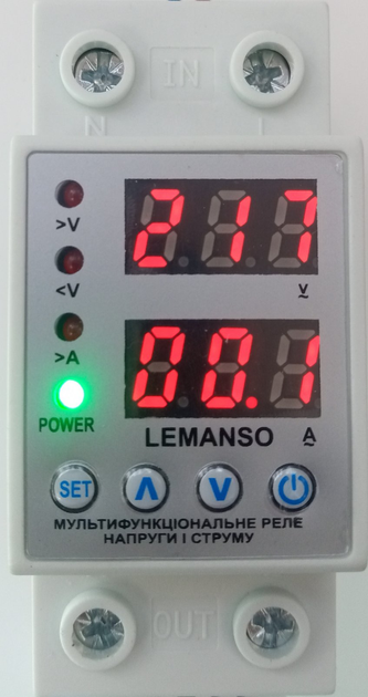 Многофункциональное реле напряжения и тока Lemanso LM31525-63A – фото ...