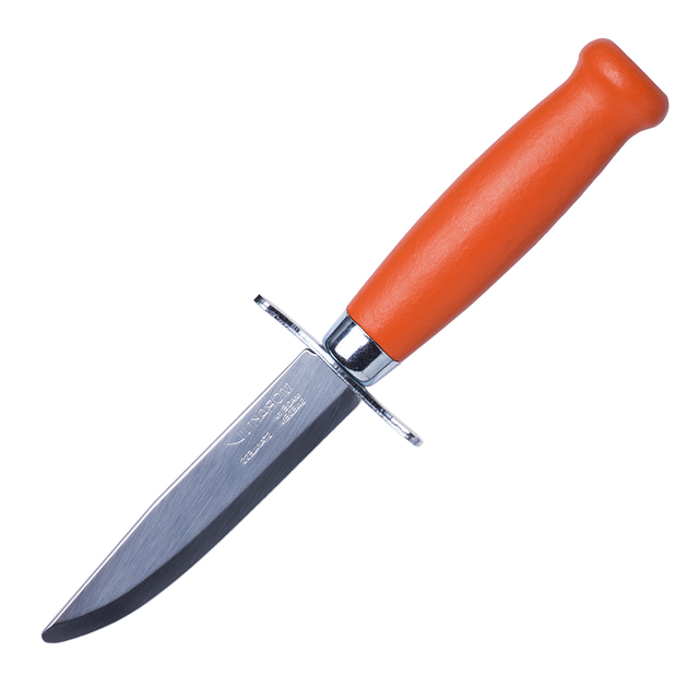 Нож Morakniv Scout 39 с фиксированным лезвием и кожанными ножнами, оранжевый - изображение 1