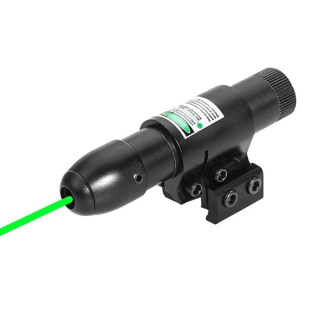 Лазерный прицел Зелёный луч 513 с двумя креплениями двумя кнопками - изображение 2