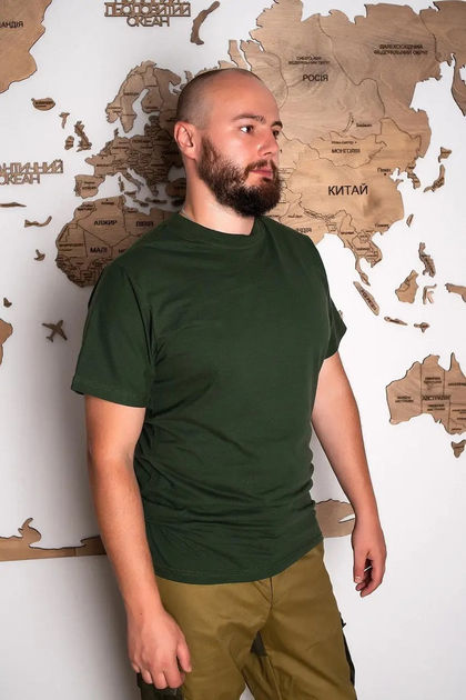 Тактическая футболка ВСУ олива летняя (размер M) - изображение 1