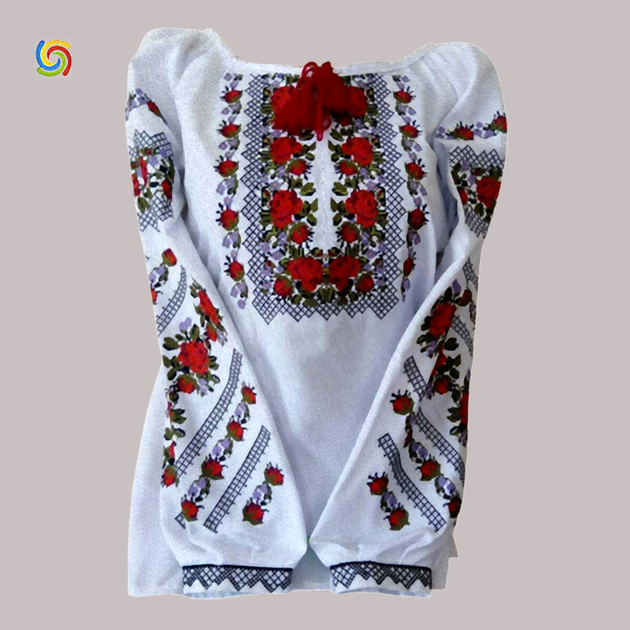 Рубашка Украинская вышиванка 44428709 цвет белый размер L/XL 