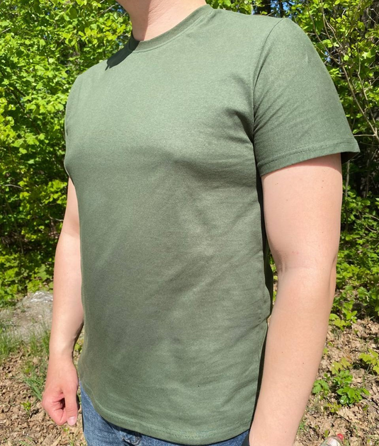 Армейская футболка Хаки Олива Хлопок 100% 2XL - изображение 1