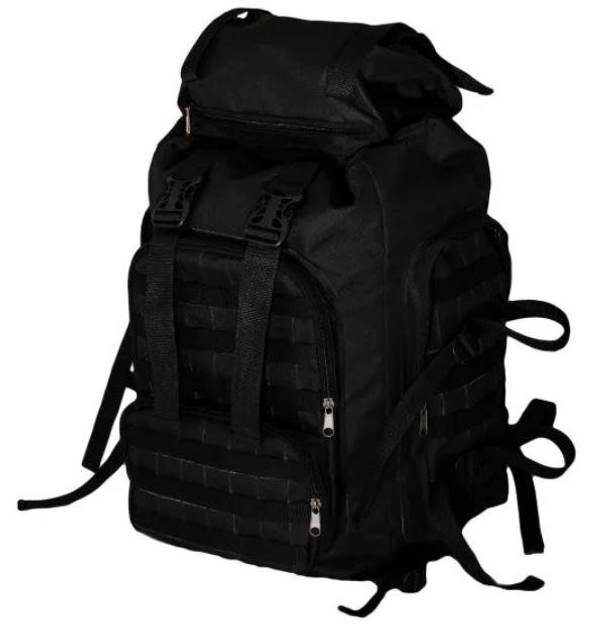 Рюкзак тактический 159-01 65 л, черный - зображення 1