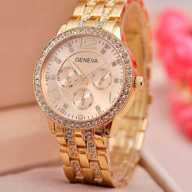Часы механические женские наручные золотые Geneva Gold (14410) – фото ...
