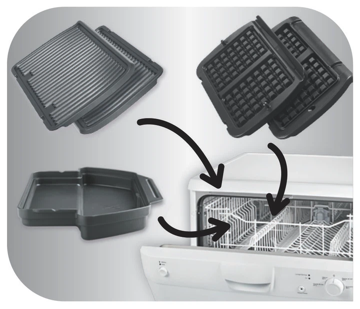 Панелі для вафель Tefal OptiGrill+ XA723812 - зображення 5