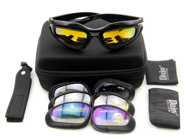 Тактичні окуляри DAISY С5, сонцезахисні з поляризацією, 4 комплекти змінних стекол - изображение 1
