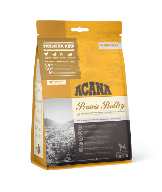 Корм для собак ACANA Prairie Poultry з м'ясом курчати і індички 340г - Фото 4 Корм для собак ACANA Prairie Poultry з м'ясом курчати і індички 340г - зображення 4