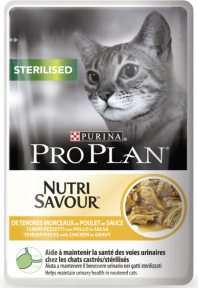 Влажный корм для кошек Pro Plan NUTRISAVOUR Sterilised с курицей для стерилизованных кошек 85г - Фото 1 Влажный корм для кошек Pro Plan NUTRISAVOUR Sterilised с курицей для стерилизованных кошек 85г - изображение 1