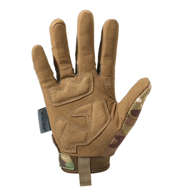 Тактические армейские перчатки с пальцами светлый камуфляж JIUSUYI B35 - изображение 2