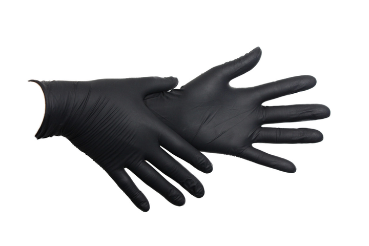 Рукавички нітрилові чорні Safe-Touch Advanced Black без пудри L 100шт - зображення 1