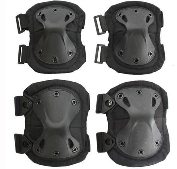 Комплект защиты тактической наколенники, налокотники MHZ F001, черный - изображение 2