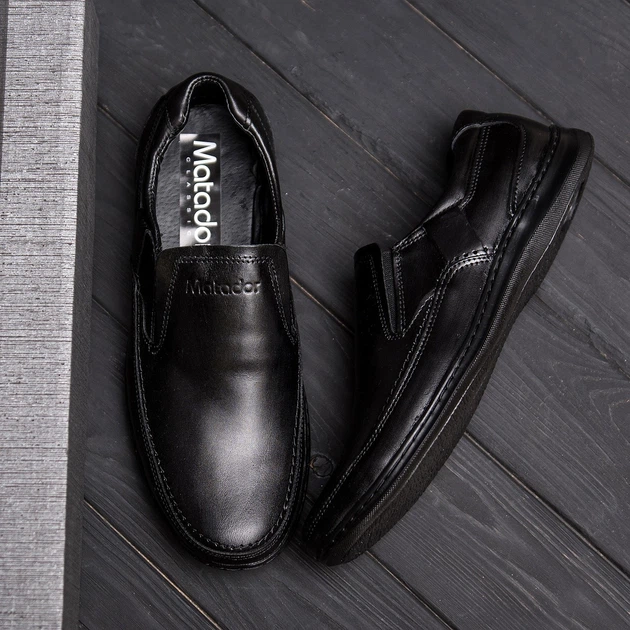 Чоловічі шкіряні туфлі Matador Officer Shoes Black P. 41 - зображення 10