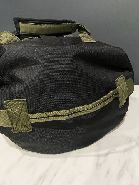 Тактична сумка-рюкзак Colo 90 л Чорний з хакі від 20 шт. - зображення 2