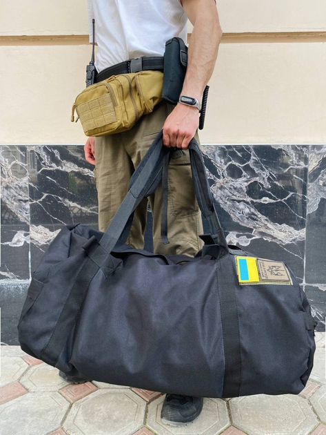 Військовий баул рюкзак Colo 90 л Чорний від 50 шт - зображення 2