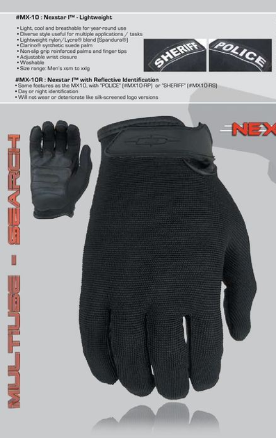 Тактические перчатки облегченные Damascus Nexstar I™ - Lightweight duty gloves MX10 Large, Чорний - изображение 2
