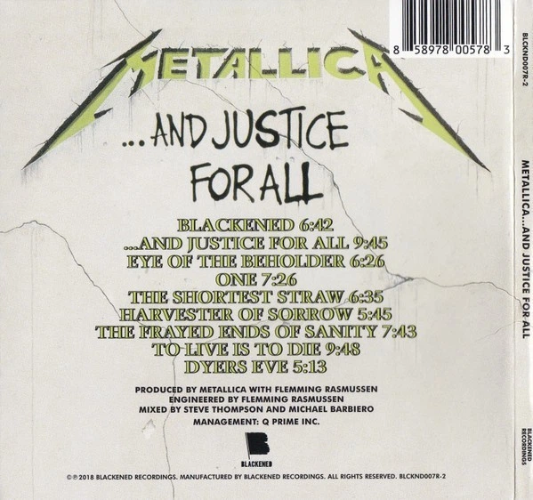 METALLICA – …And Justice For All (CD, Digisleeve, U.S.A.) – фото