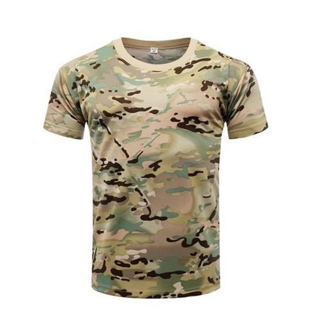 Тактическая футболка Flas-2; М/50р; 100% Хлопок. Камуфляж/зеленый. Армейская футболка Флес. Турция. - изображение 2