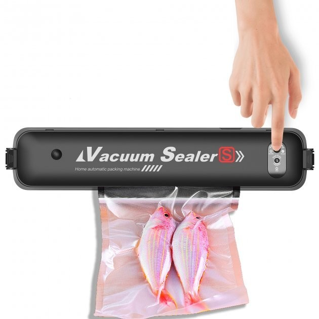 Вакууматор Vacuum Sealer вакуумный упаковщик для еды, бытовой вакууматор черный (VACSEA) - изображение 2