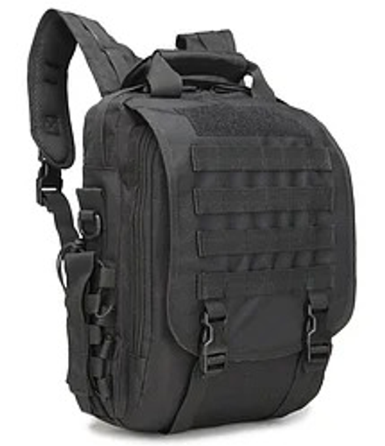 Сумка-рюкзак тактическая,городская,деловая ForTactic Черная (st2779) - изображение 1