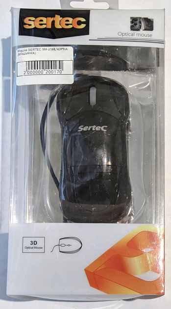 Мышка для ПК "Sertec" SM-2168 Black (Машинка) - изображение 1