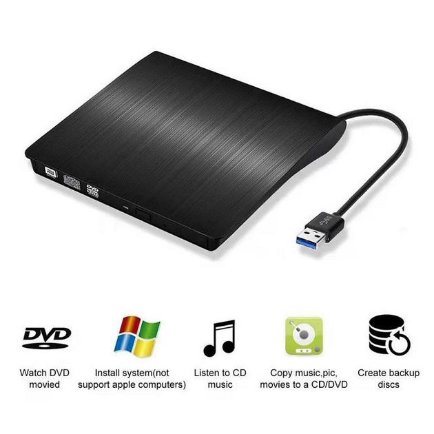 Внешний USB DVD-RW CD-RW привод портативный дисковод Bodasan (dd-1) - изображение 5