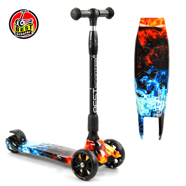 Детский трехколесный самокат Best Scooter 76-455 MAXI со складным ...