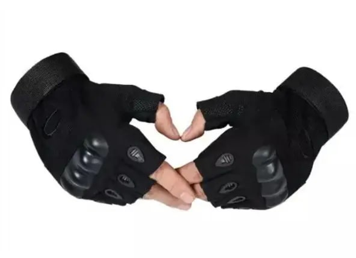 Беспалые военные перчатки (походные, армейские, защитные, охотничьи) Черный Размер : XL (23998eded)(LIVE) - изображение 2