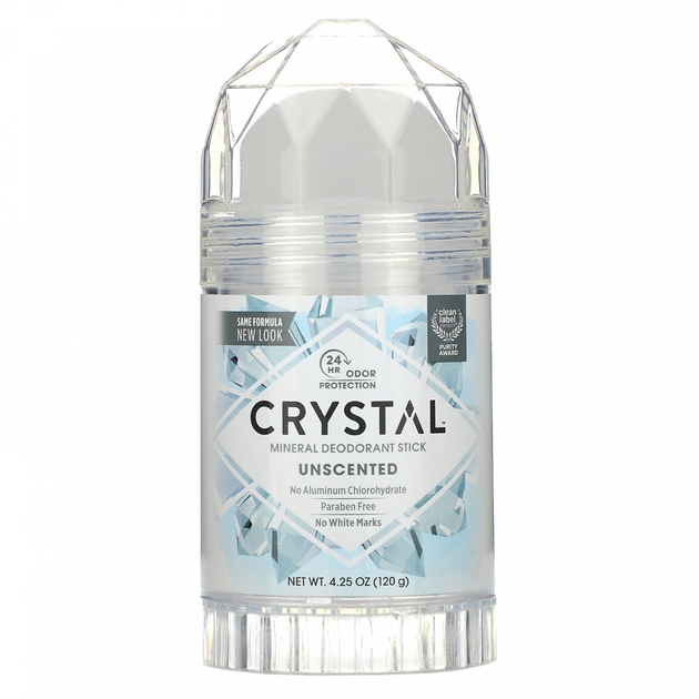 Минеральный твердый дезодорант, Без запаха, Crystal Body Deodorant, 4 ...