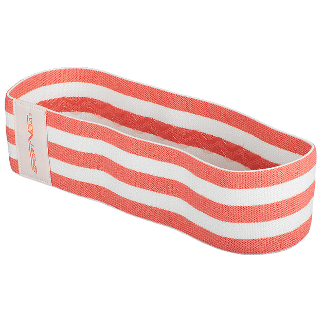 Резинка для фитнеса тканевая SportVida Hip Band Size M Orange/White ...