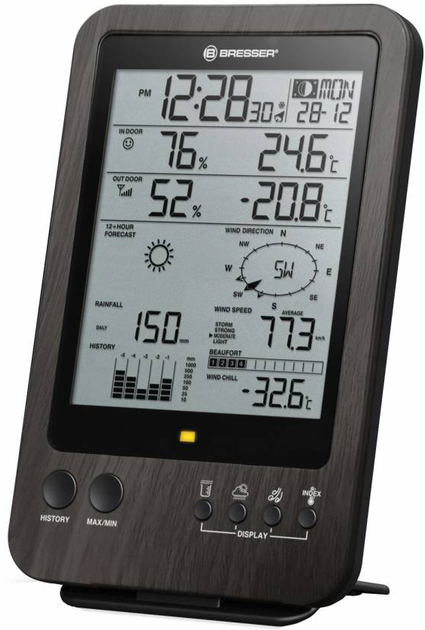 Метеостанция Bresser Weather Center 5-in-1 WTW Wooden - изображение 3