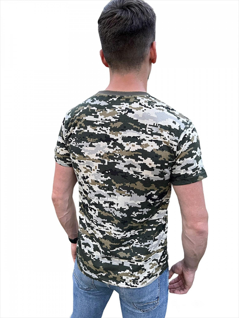 Футболка Пиксель ЗСУ мужская, летняя военная футболка, тактическая футболка для военных ВСУ. Размер XL (54) - изображение 2