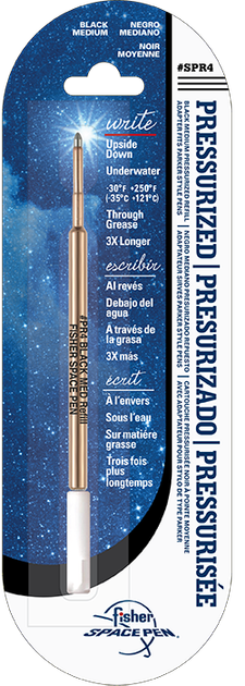 Стрижень кульковий Fisher Space Pen 1,1 мм Чорний / SPR4 (747609112412) - Фото 4 Стрижень кульковий Fisher Space Pen 1,1 мм Чорний / SPR4 (747609112412) - изображение 4