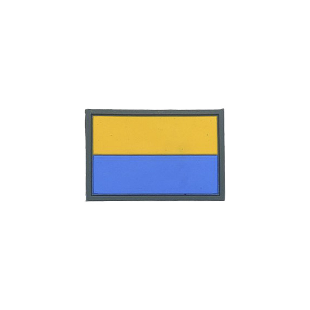 Патч із ПХВ на липучці. Шеврони з ПХВ на липучці "прапор жовто-синій" 102012 - зображення 1