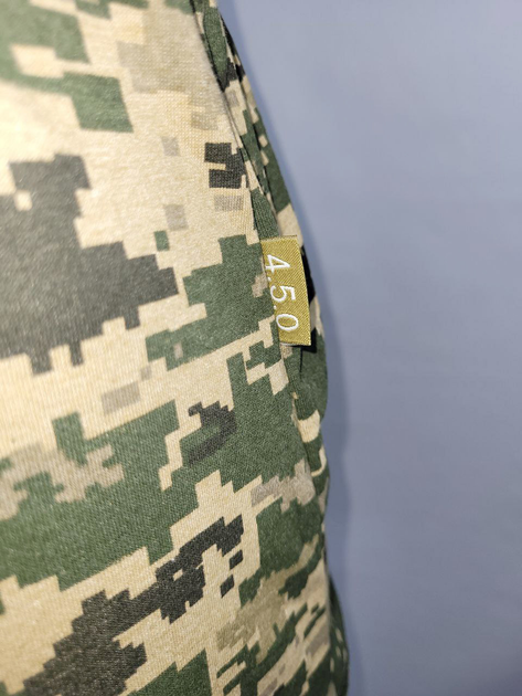 Футболка ВСУ пиксель мужская военная пиксельная тактическая, хлопчатобумажная ткань хб 100% 50 размер - изображение 2
