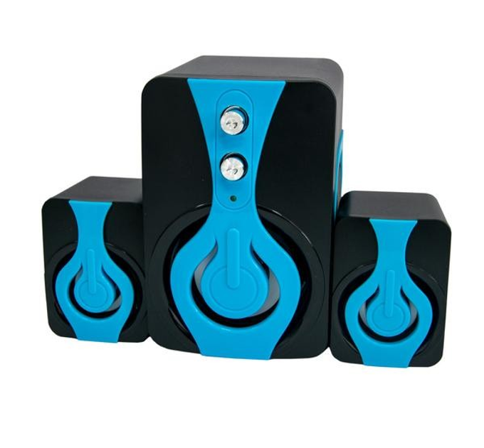 Колонки для Пк FT-2060 mini USB 2.1 Сині, Комп'ютерні колонки з сабвуфером 9 Вт Акустика для пк, ноутбука - зображення 2