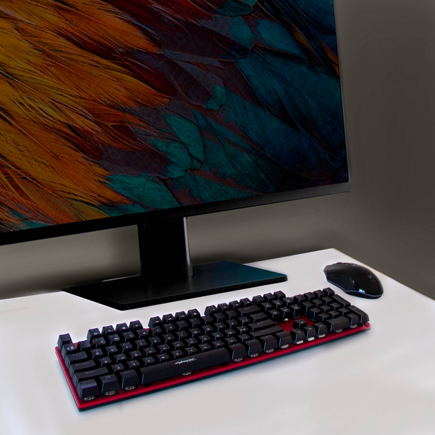 Механическая игровая клавиатура Cyberpunk CP-110 с RGB подсветкой и металлической основой - изображение 6