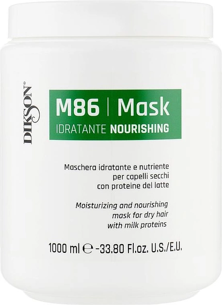 Dikson M86 Nourishing Mask Маска увлажняющая и питательная для сухих волос с протеинами молока 1000ml (783278-79589) 