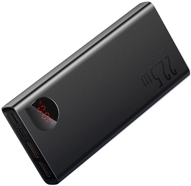 Powerbank Baseus Adaman Metal 20000 mAh PD 22.5W USB-C 2 x USB-A QC 3.0 Lightning Black (6932172618308) - obraz 3