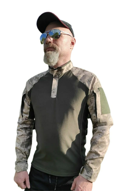 Военная тактическая рубашка убакс Размер 2XL (54-56) 120159 хаки - изображение 2