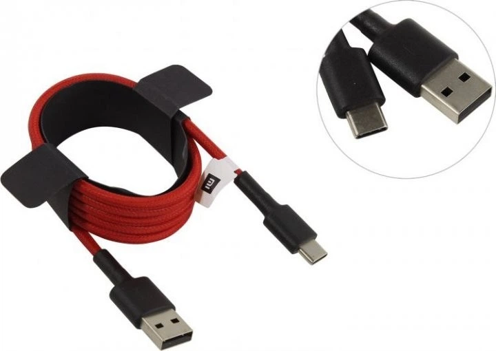 Кабель Xiaomi Mi Braided USB Type-C Cable 100cm SJV4110GL Red - Фото 3 Кабель Xiaomi Mi Braided USB Type-C Cable 100cm SJV4110GL Red - изображение 3