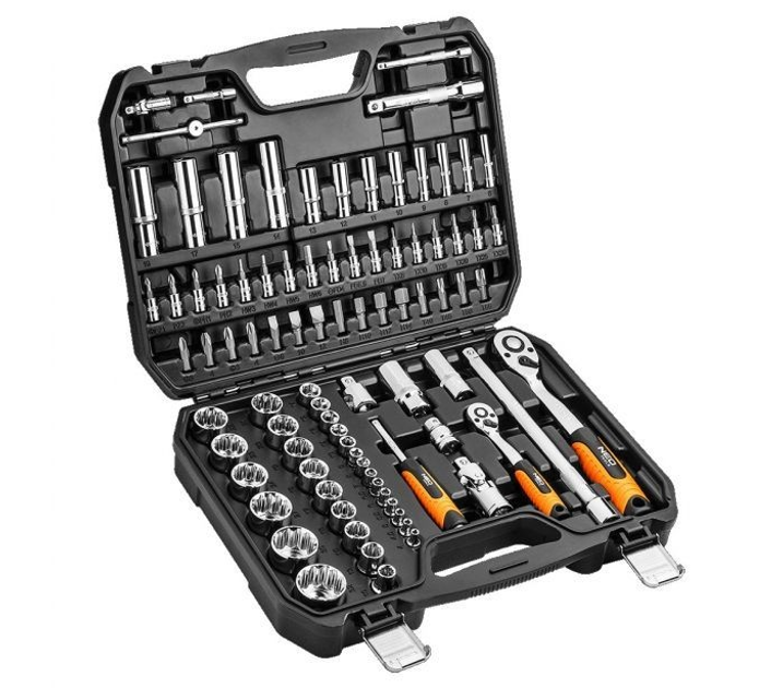 Набор торцевых головок с трещотками 1/2 1/4" NEO Tools 08-664 86 шт CRV ...