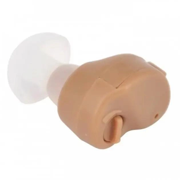 Маленький слуховий апарат внутрішньовушний "TJZJY 8703" Бежевий, міні підсилювач слуху для пенсіонерів (VS7005159) - изображение 2