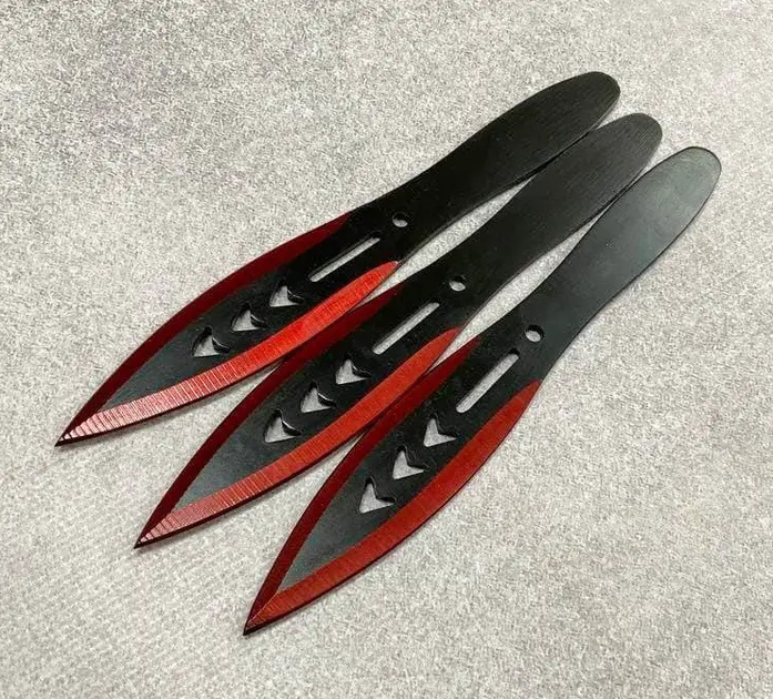 Набір антивідблискових ножів для метання - 3 штуки - 16,5 см XSteel (XC00035741600D0С050) - зображення 2