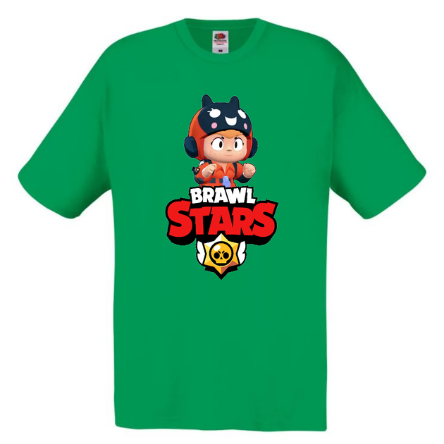 Футболка дитяча Бравл Старс Беа (Brawl Stars Bea) зелена 152 см - Фото 1 Футболка дитяча Бравл Старс Беа (Brawl Stars Bea) зелена 152 см - зображення 1