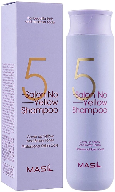 Акция на Тонуючий шампунь для освітленого волосся Masil 5 Salon No Yellow Shampoo 300 мл от Rozetka