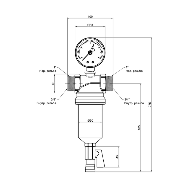 Фільтр самопромивний Icma 3/4" №750 - зображення 2