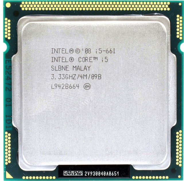 Процесор Socket 1156 INTEL CORE i5-661 (LGA1156 2* 3.33 GHz / 4MB / 2 ...