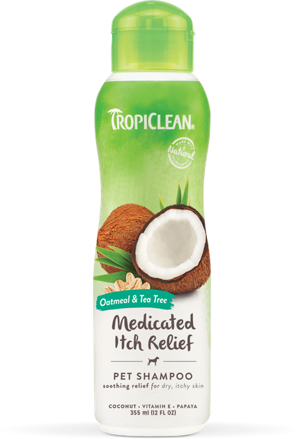 Шампунь для собак лечебный с экстрактом овсянки и чайного дерева Tropiclean Oatmeal Tea 355 мл 202467 - Фото 1 Шампунь для собак лечебный с экстрактом овсянки и чайного дерева Tropiclean Oatmeal Tea 355 мл 202467 - изображение 1