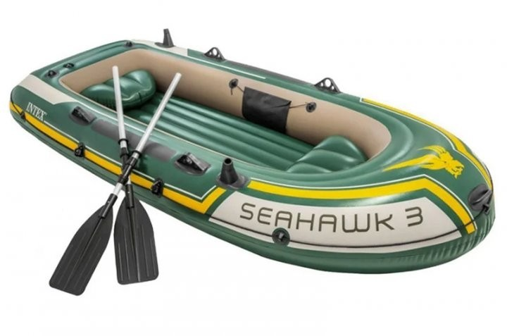 Надувная лодка SEAHAWK 3 + весла и ручной насос, 295x137x43см, до 360 ...