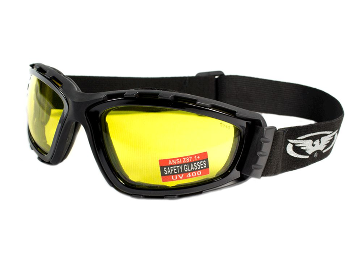 Очки защитные с уплотнителем (тактические) Global Vision Trip (yellow) желтые - изображение 1